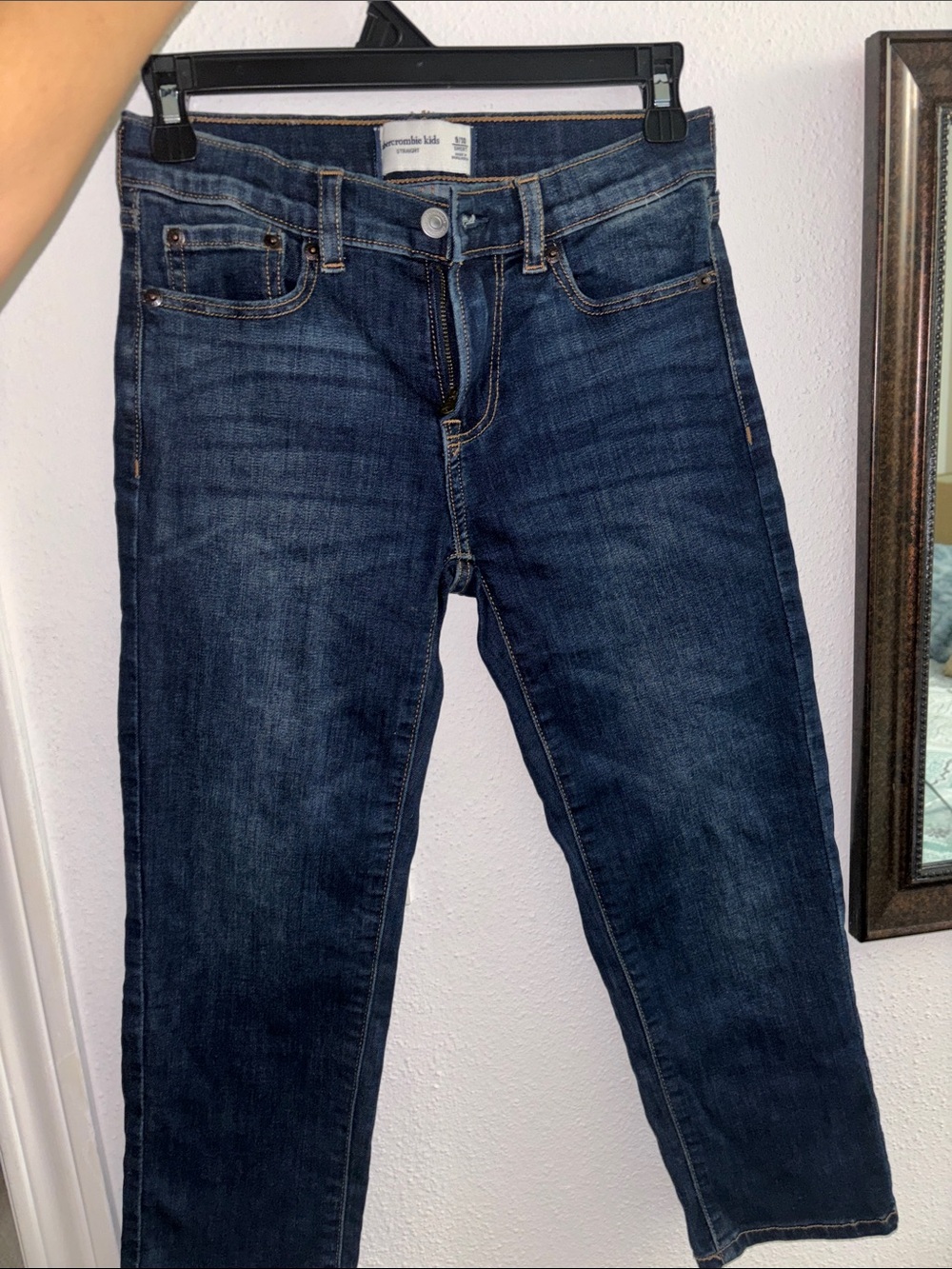 abercrombie kids indigo blue slim straight jeans